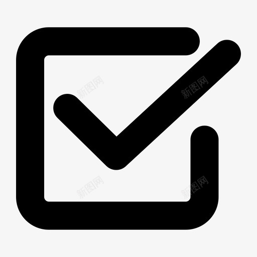 空正方形勾svg_新图网 https://ixintu.com 正方形