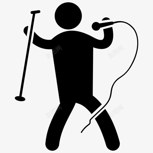 热情歌手演唱会歌手摇滚明星svg_新图网 https://ixintu.com 歌手 热情 演唱会 摇滚 明星 音乐家 人类 字形 图标