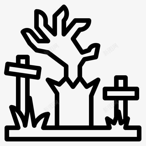 鬼手恐怖万圣节svg_新图网 https://ixintu.com 鬼手 恐怖 万圣节