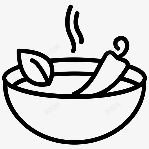 香料辣的食物辛辣的食物svg_新图网 https://ixintu.com 食物 泰国 辣的 香料 辛辣 符号 线图 图标