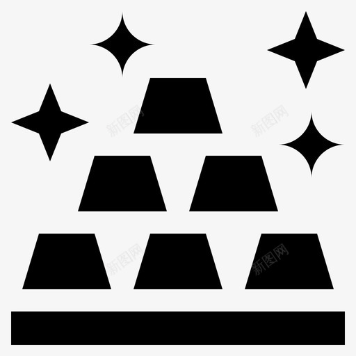 黄金银行商业金融svg_新图网 https://ixintu.com 银行 金融 黄金 商业 铸锭 稳健