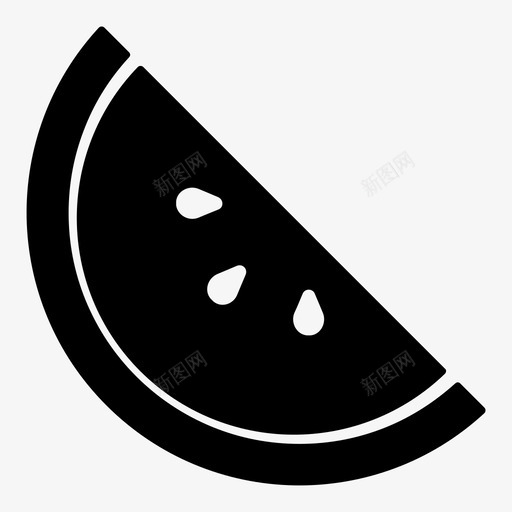 西瓜片水果红色svg_新图网 https://ixintu.com 西瓜 瓜片 水果 红色 夏季
