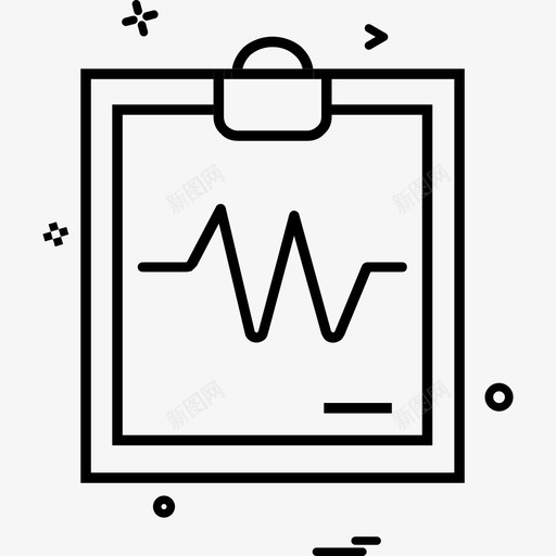 医学剪贴板心电图svg_新图网 https://ixintu.com 医学 剪贴板 心电图 健康