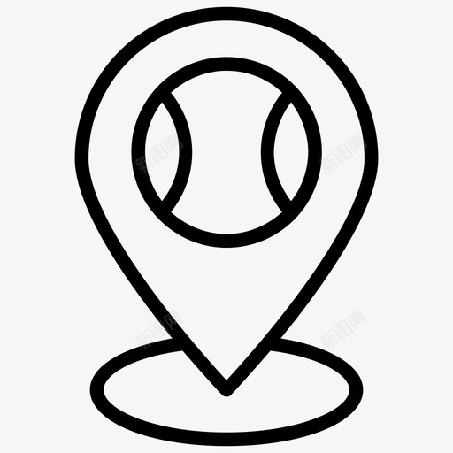 操场位置gps位置指针svg_新图网 https://ixintu.com 位置 操场 指针 地图 附近 体育场 网球 元素 线图 图标