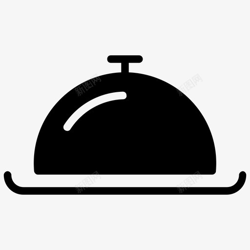 cloche有盖食品银盖svg_新图网 https://ixintu.com 食品 有盖 银盖 餐具 玻璃罩 字形 矢量 矢量图 图标