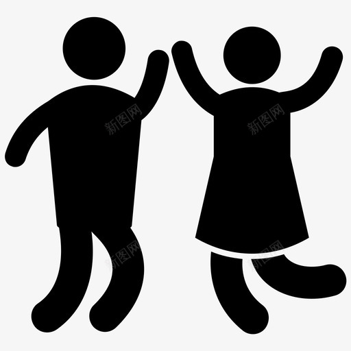 孩子们跳舞生日庆祝生日聚会svg_新图网 https://ixintu.com 生日 孩子们 跳舞 庆祝 聚会 象形 形图 快乐 字形 图标