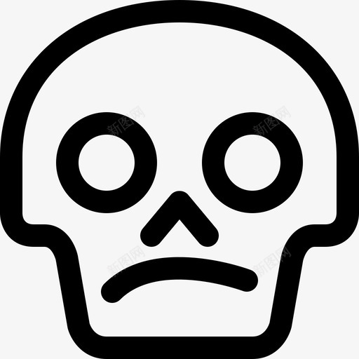 头骨脸困惑头像表情符号svg_新图网 https://ixintu.com 头骨 困惑 表情 符号 头像 悲伤