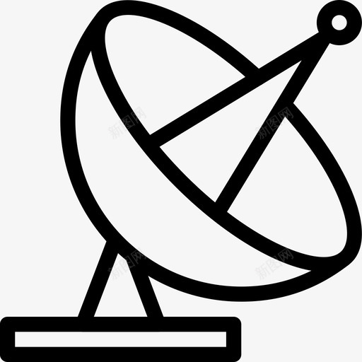 抛物面天线接收器卫星svg_新图网 https://ixintu.com 抛物面 天线 接收器 卫星 传输 基线 图标