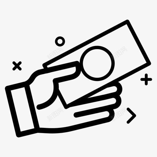美元现金手svg_新图网 https://ixintu.com 美元 现金 手钱 支付