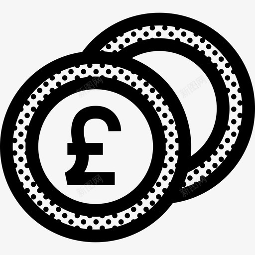 英镑硬币货币杂项点svg_新图网 https://ixintu.com 英镑 硬币 货币 杂项