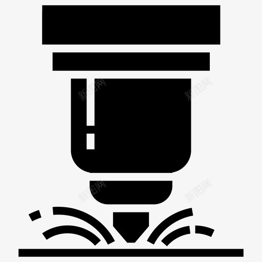 激光激光束激光切割svg_新图网 https://ixintu.com 激光 切割 激光束 钣金 填充 图标