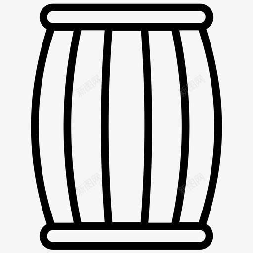 桶杜拉克鼓svg_新图网 https://ixintu.com 桶杜 拉克 鼓乐 乐器 打击乐器塔 布拉 美国文化 标线 图标