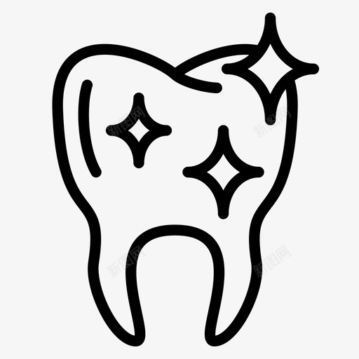 闪亮牙齿牙齿牙医svg_新图网 https://ixintu.com 牙齿 闪亮 牙医 健康 轮廓