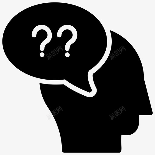 困惑头脑风暴问题svg_新图网 https://ixintu.com 困惑 客户 图标 头脑 风暴 问题 在线调查 字形