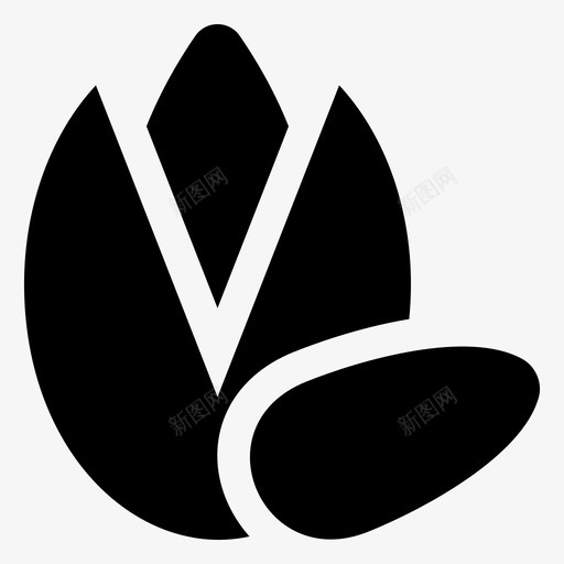 开心果干果健康食品svg_新图网 https://ixintu.com 开心果 干果 健康食品 营养食品 有机 食品 坚果 字形 图标