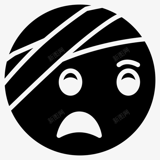 发烧表情受伤svg_新图网 https://ixintu.com 表情 笑脸 发烧 受伤 痛苦 符号 第二
