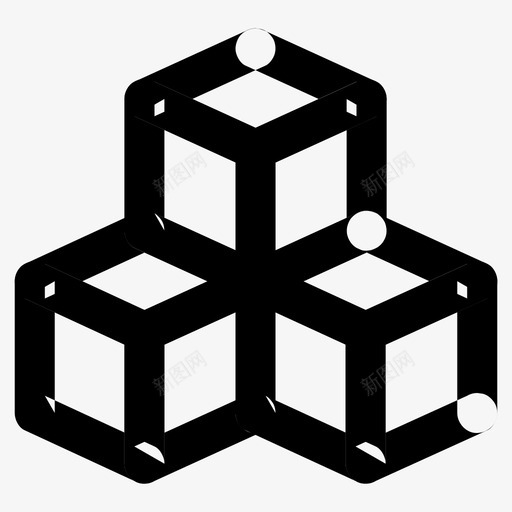 立方体块方框svg_新图网 https://ixintu.com 立方体 方框 构建 元素 基本 图标 所有 尺寸