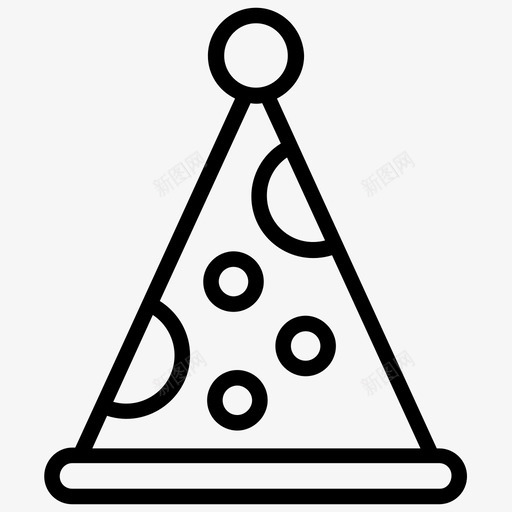 生日帽生日庆典活动庆典svg_新图网 https://ixintu.com 生日 庆典 活动 儿童 派对 游乐园 线路 图标