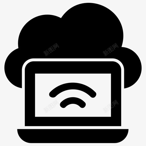 云网络云计算云连接svg_新图网 https://ixintu.com 网络 云网 连接 云计算 服务 互联网 托管 字形 图标