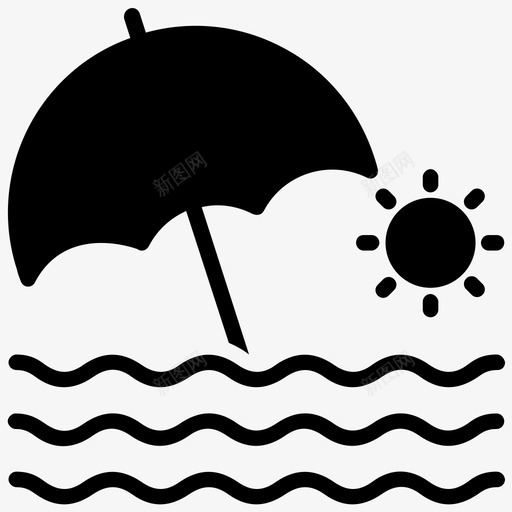 海滩海滩乐趣夏威夷海滩svg_新图网 https://ixintu.com 海滩 夏威夷 乐趣 旅游胜地 热带 地区 符号 字形 图标