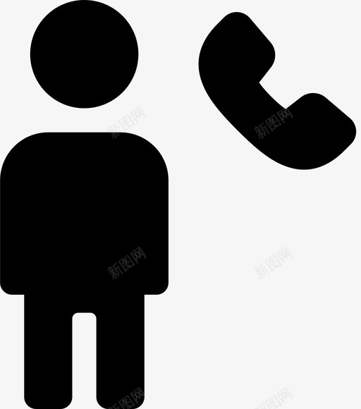 人化身身体svg_新图网 https://ixintu.com 电话 人化 化身 身体 信息 话人 填充