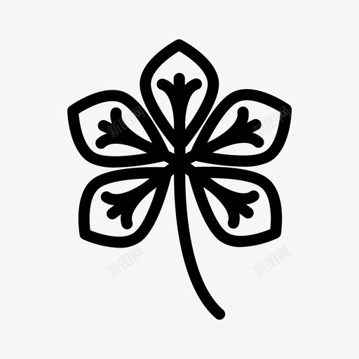 花枝叶svg_新图网 https://ixintu.com 花枝 枝叶 夏季 复古 热带