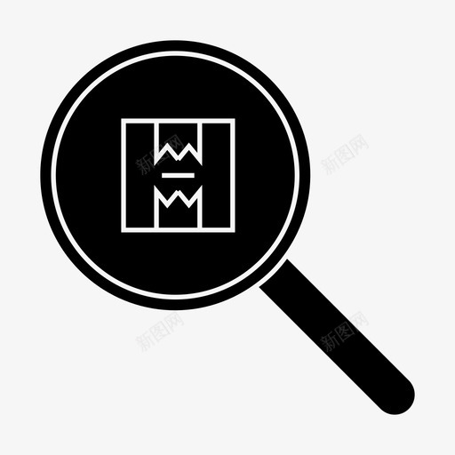 搜索产品查找任务svg_新图网 https://ixintu.com 查找 搜索 产品 任务 物流配送 字形