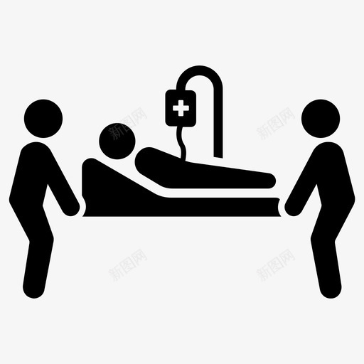 担架医疗病人svg_新图网 https://ixintu.com 医疗 担架 病人 救援
