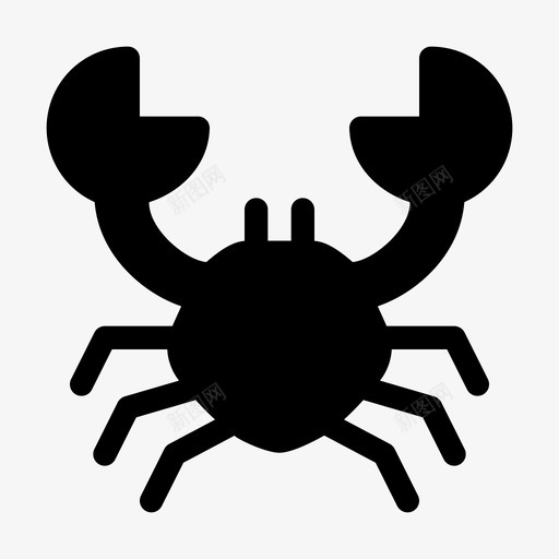 螃蟹甲壳类动物海洋svg_新图网 https://ixintu.com 螃蟹 甲壳类 动物 海洋 海鲜 贝类