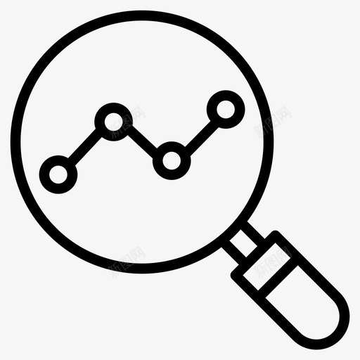 分析图表玻璃svg_新图网 https://ixintu.com 分析 分析图 图表 玻璃 放大镜 搜索 数字 营销 线图 图标
