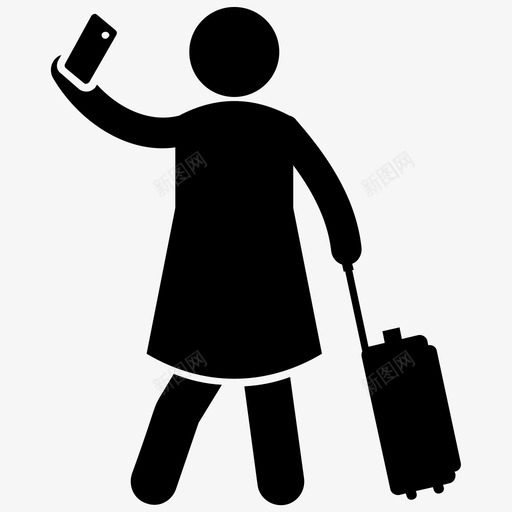 乘客航空旅行机场人svg_新图网 https://ixintu.com 机场 乘客 航空 旅行 游客 旅行者 字形 图标