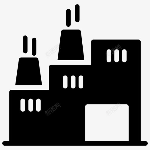 工厂企业行业svg_新图网 https://ixintu.com 工厂 企业 行业 制造商 发电厂 工业 过程 图示 图标