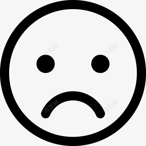 云剪图标不满意svg_新图网 https://ixintu.com 图标 不满意 线性