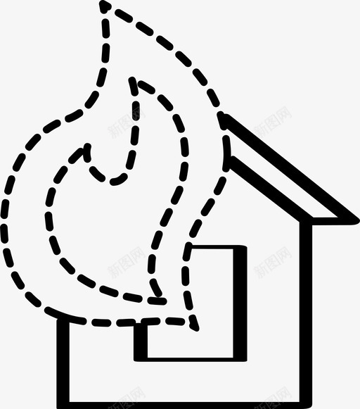 房子着火了着火了紧急情况svg_新图网 https://ixintu.com 着火了 房子 紧急 情况 火焰 火灾 图标
