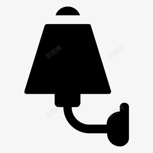 壁灯枝形吊灯灯具svg_新图网 https://ixintu.com 壁灯 灯具 枝形 吊灯 实心 图标