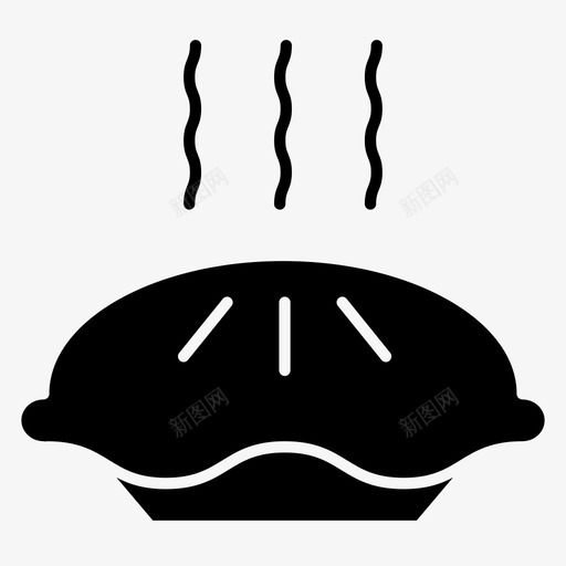 馅饼甜的固体svg_新图网 https://ixintu.com 馅饼 甜的 固体