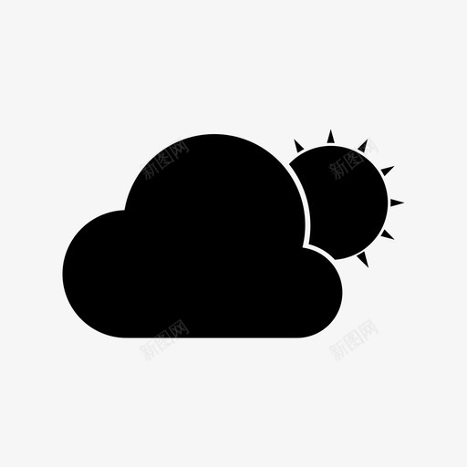 云和太阳多云晴天svg_新图网 https://ixintu.com 云和 太阳 多云 晴天 夏天