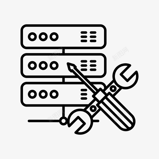 服务器设置行图标svg_新图网 https://ixintu.com 服务器 设置 图标
