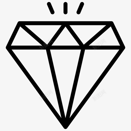 钻石明亮珍贵svg_新图网 https://ixintu.com 钻石 明亮 珍贵 优质 赌场 元素 线图 图标