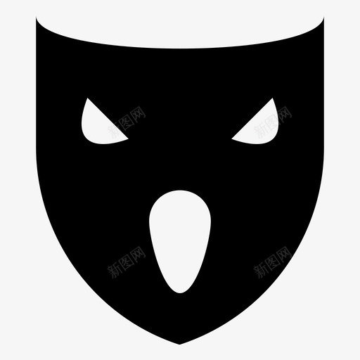 可怕的脸可怕的万圣节面具svg_新图网 https://ixintu.com 可怕 万圣节 面具 怪物 僵尸 固体 图标