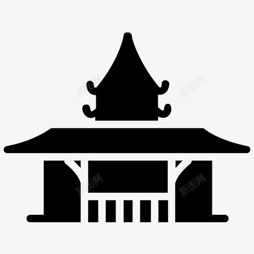 寺庙曼谷地标佛寺svg_新图网 https://ixintu.com 泰国 寺庙 曼谷 谷地 佛寺 翡翠 佛像 建筑 符号 字形 图标