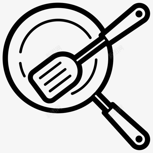 煎锅烹饪厨房svg_新图网 https://ixintu.com 煎锅 烹饪 厨房 平底锅 抹刀 网上 购买 食物