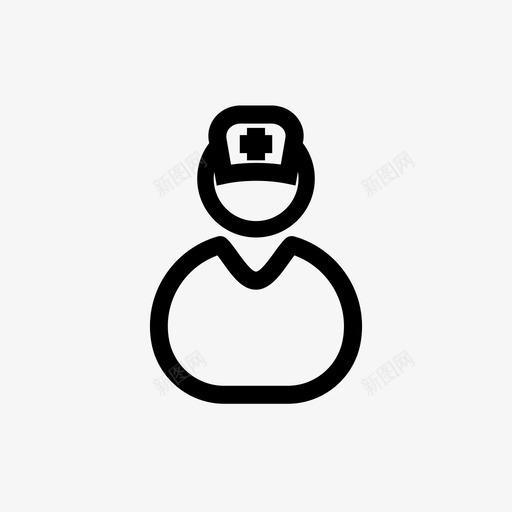护士护理健康svg_新图网 https://ixintu.com 健康 图标 护士 护理 医疗 线条 样式