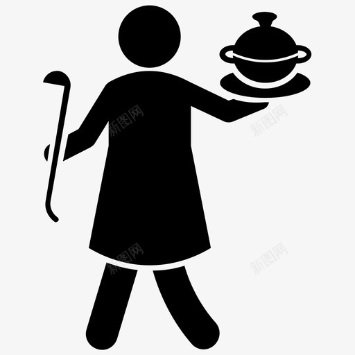 食物服务食物递送点菜员svg_新图网 https://ixintu.com 食物 服务 服务员 递送 点菜 餐厅 烹饪 元素 字形 图标