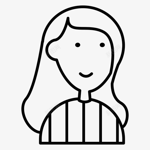 女人化身女孩头发svg_新图网 https://ixintu.com 女人 化身 女孩 头发