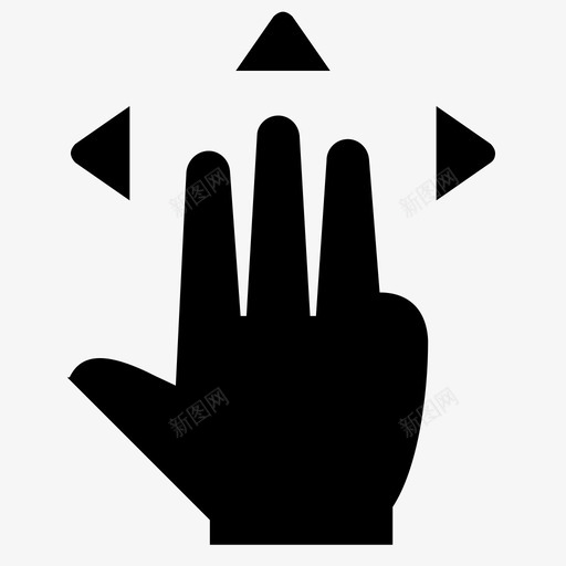 手势拖动手svg_新图网 https://ixintu.com 手势 拖动 手轻 轻按 实心