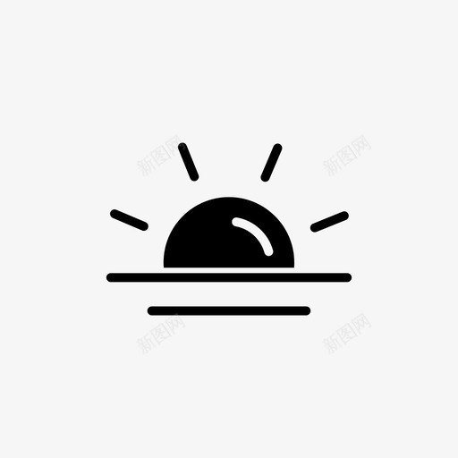 日落图标假日假期svg_新图网 https://ixintu.com 图标 日落 假日 假期 向量 字形 样式