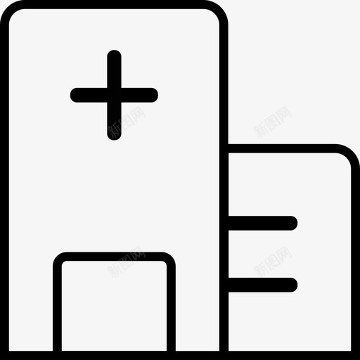 医院灰色svg_新图网 https://ixintu.com 医院 灰色