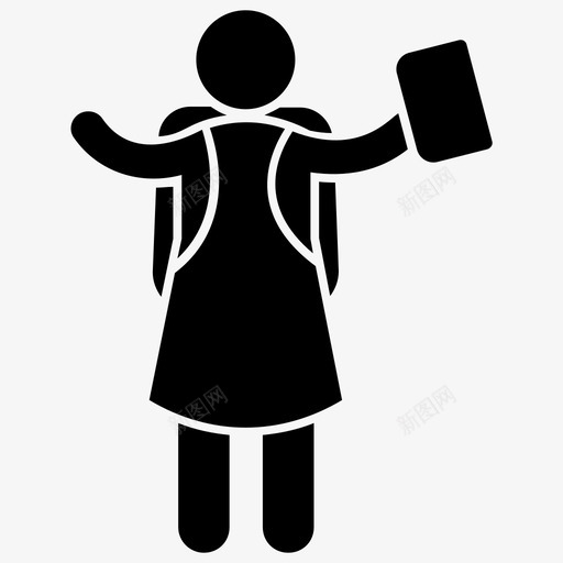 女学生女学习者学龄前学生svg_新图网 https://ixintu.com 学生 生女 女学 学习者 学龄前 小学生 青少年 返校 字形 图标