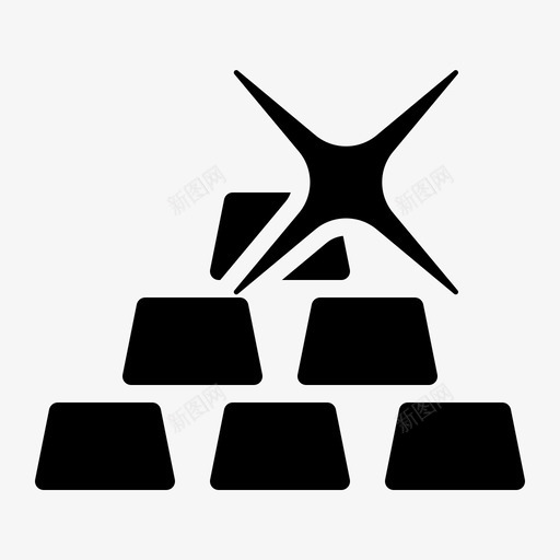 黄金银行金条svg_新图网 https://ixintu.com 银行 金条 黄金 金属 闪烁 货币